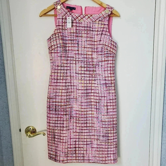 RSVP by Talbots RIBBON TWEED SHIFT DRESS Size 2P - Picture 4 of 10